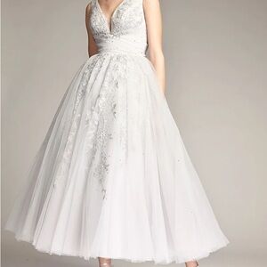 (380) ❤️ Brand new with Tags Park108 M324 gown in silver $1000